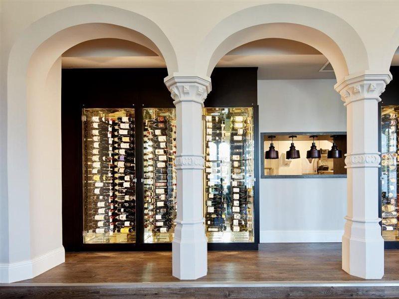 Oddfellows On The Park Cheadle  Exterior foto Wine display at the restaurant